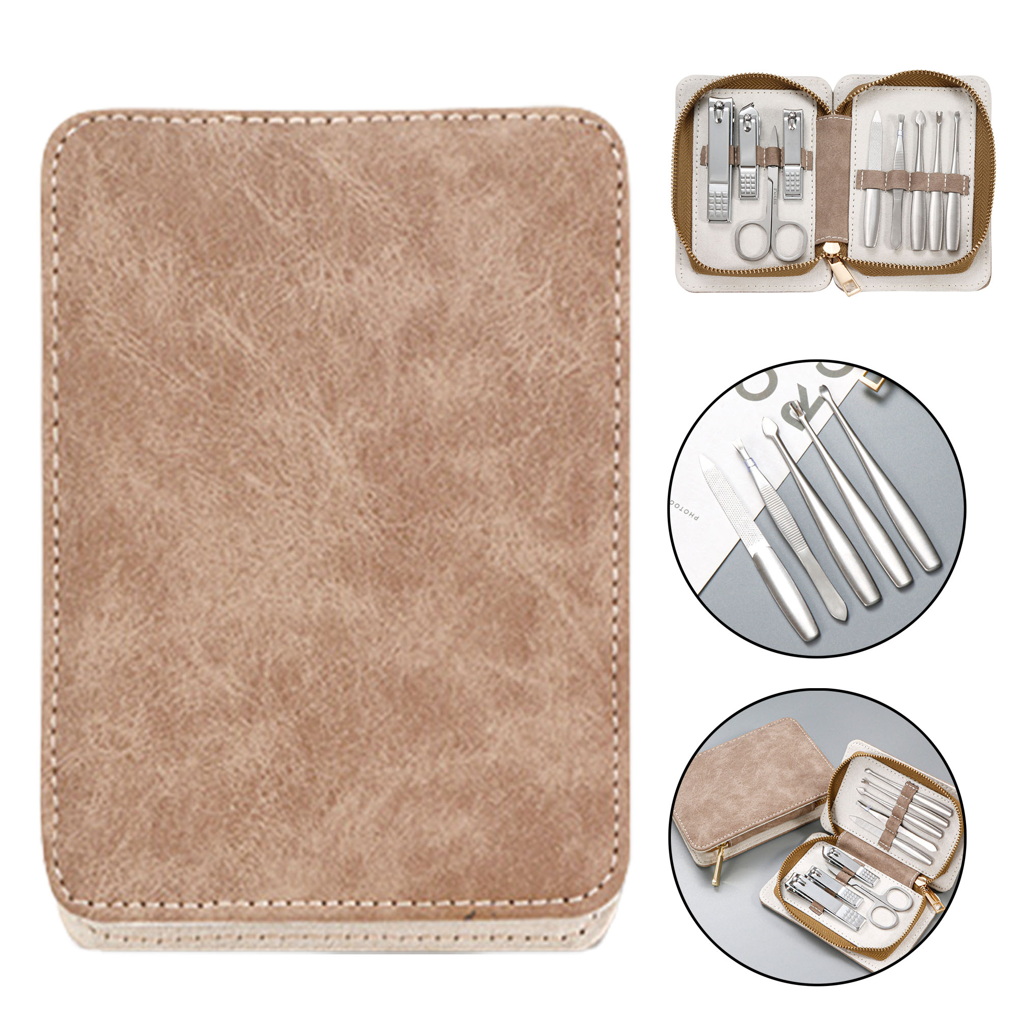 Premium Stainless Steel Nail Clipper Set, 9-Piece Manicure Pedicure Kit with Soft Grip 2