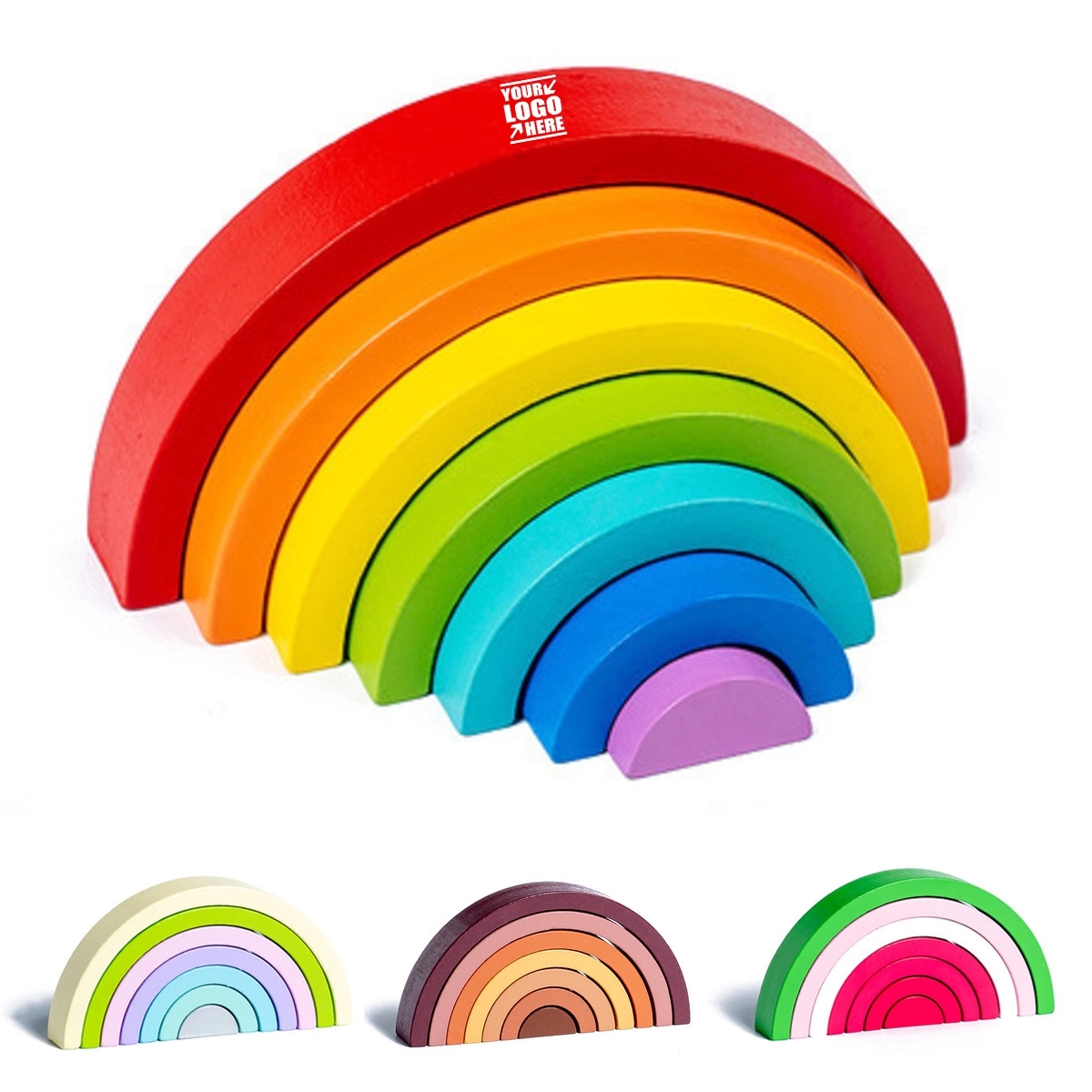 Wooden Rainbow Stacker 1