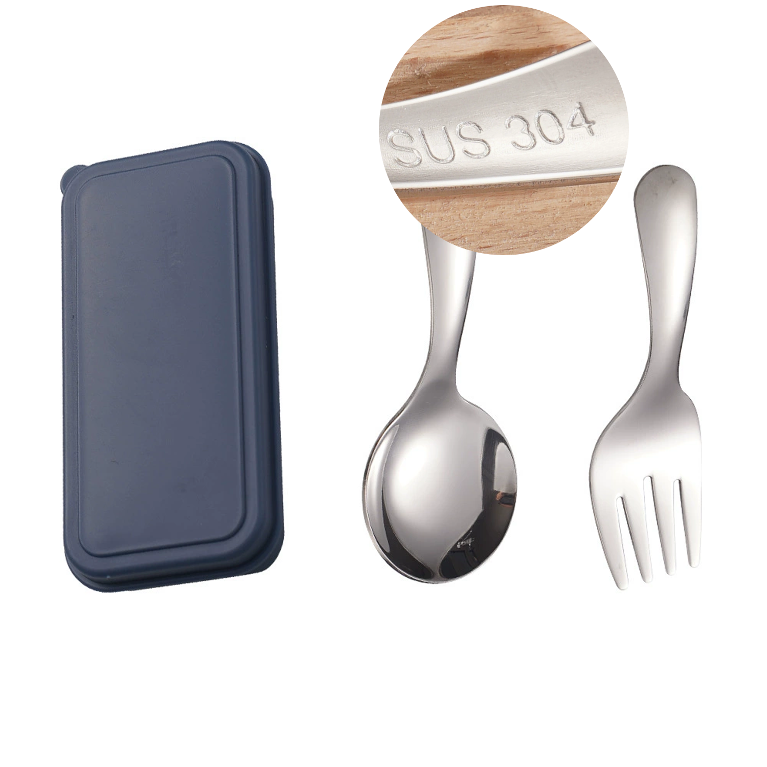 304 Short Handle Children's Spoon and Fork Set 4