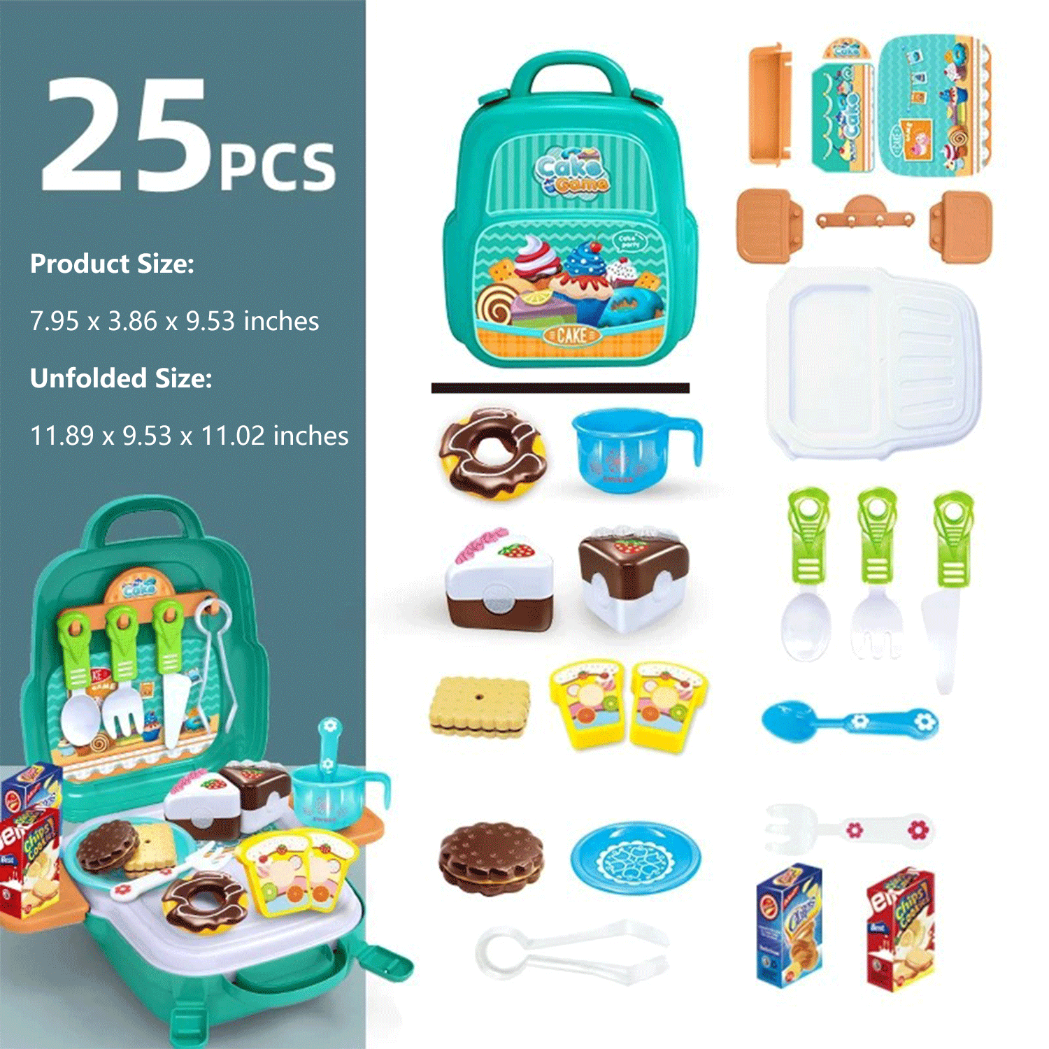 Pretend Play Backpack Tool Toy Set 11