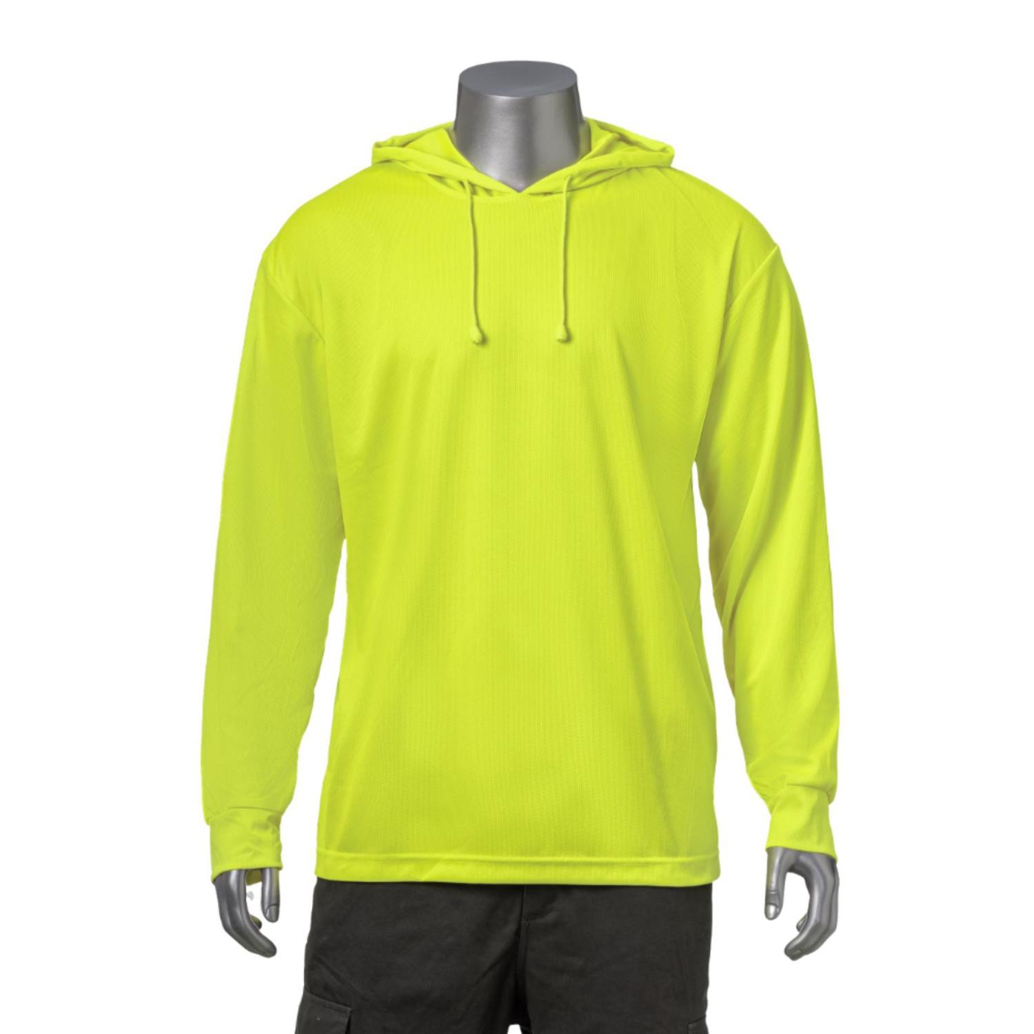 Non-ANSI Hi Viz Long Sleeve Hooded Safety T-Shirt 3