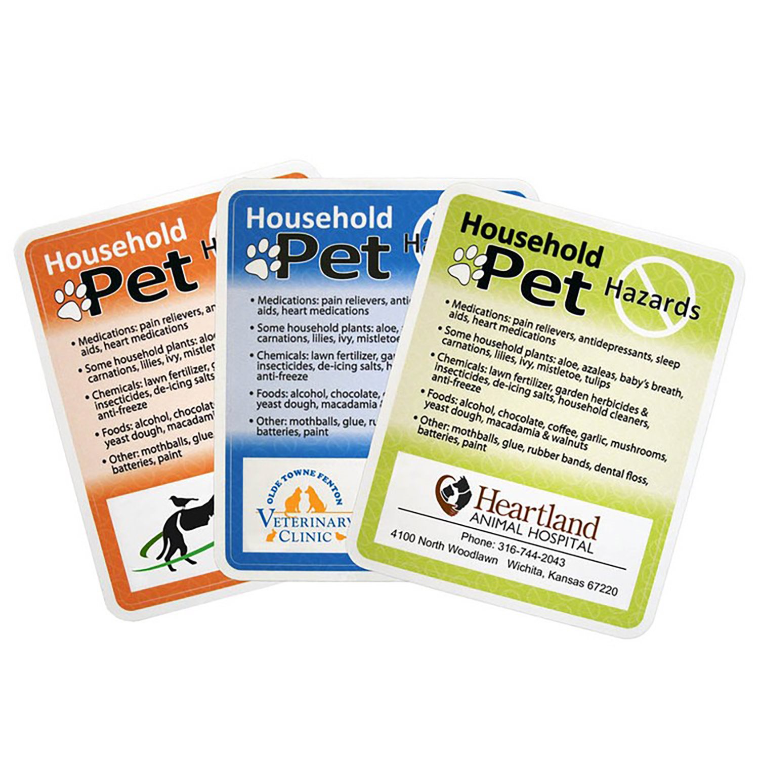 Household Pet Hazards Decal