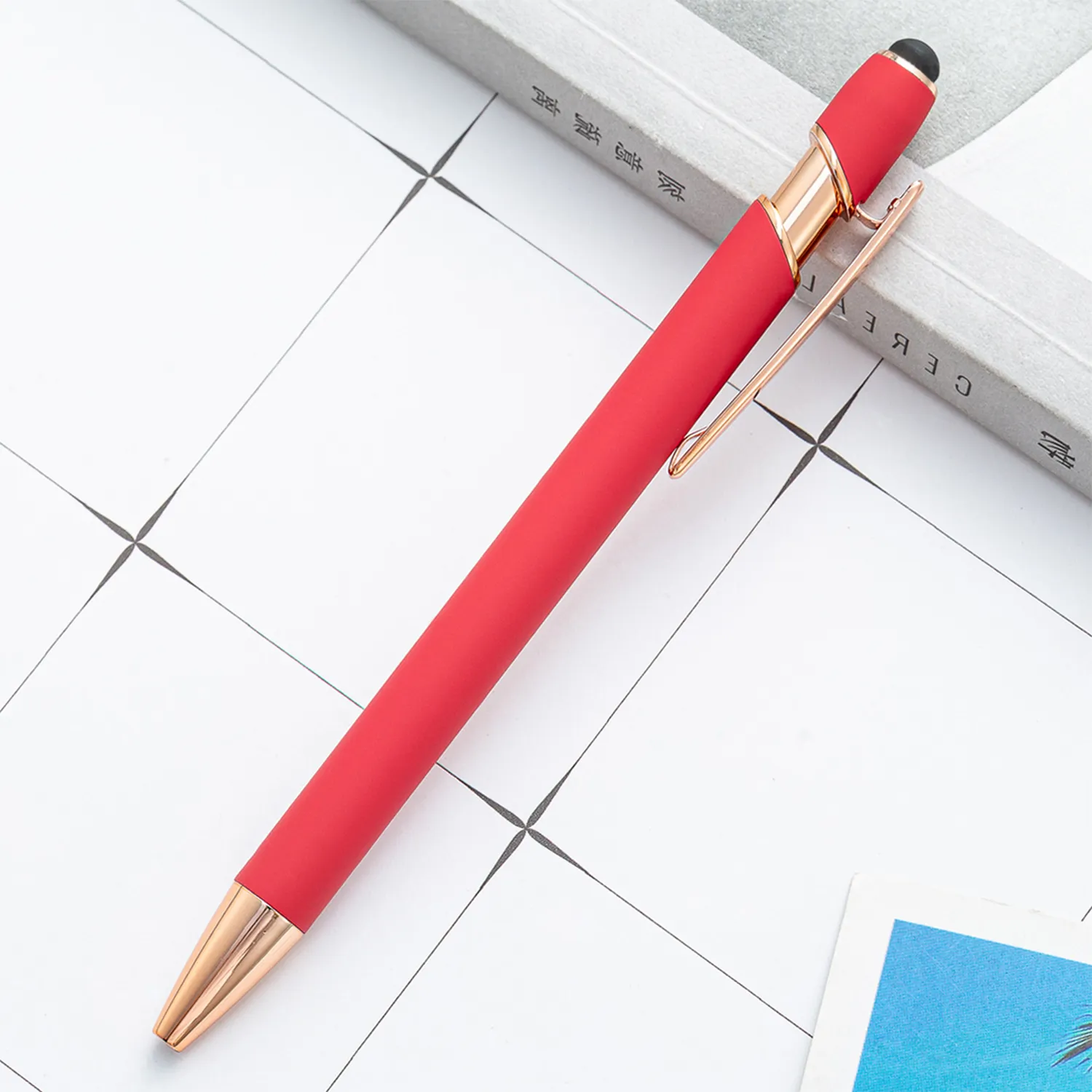 Retractable ballpoint Pen 2-in-1 Stylus 3