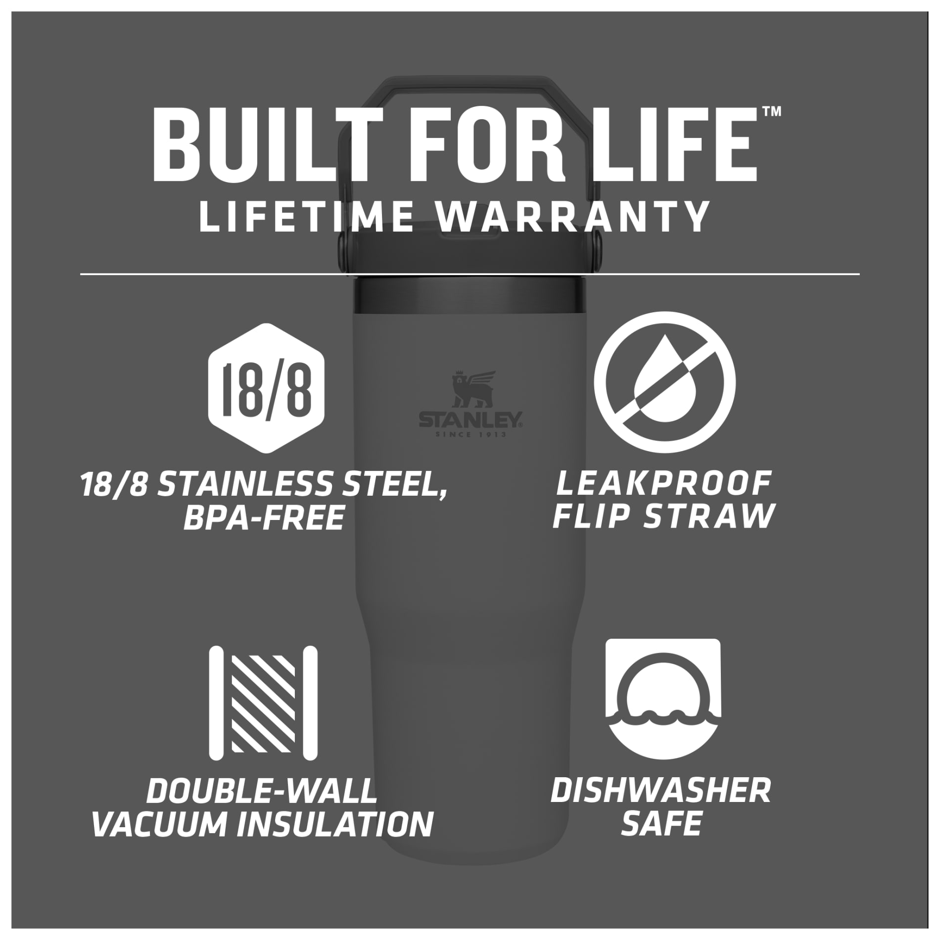 IceFlow Flip Straw Tumbler 30oz