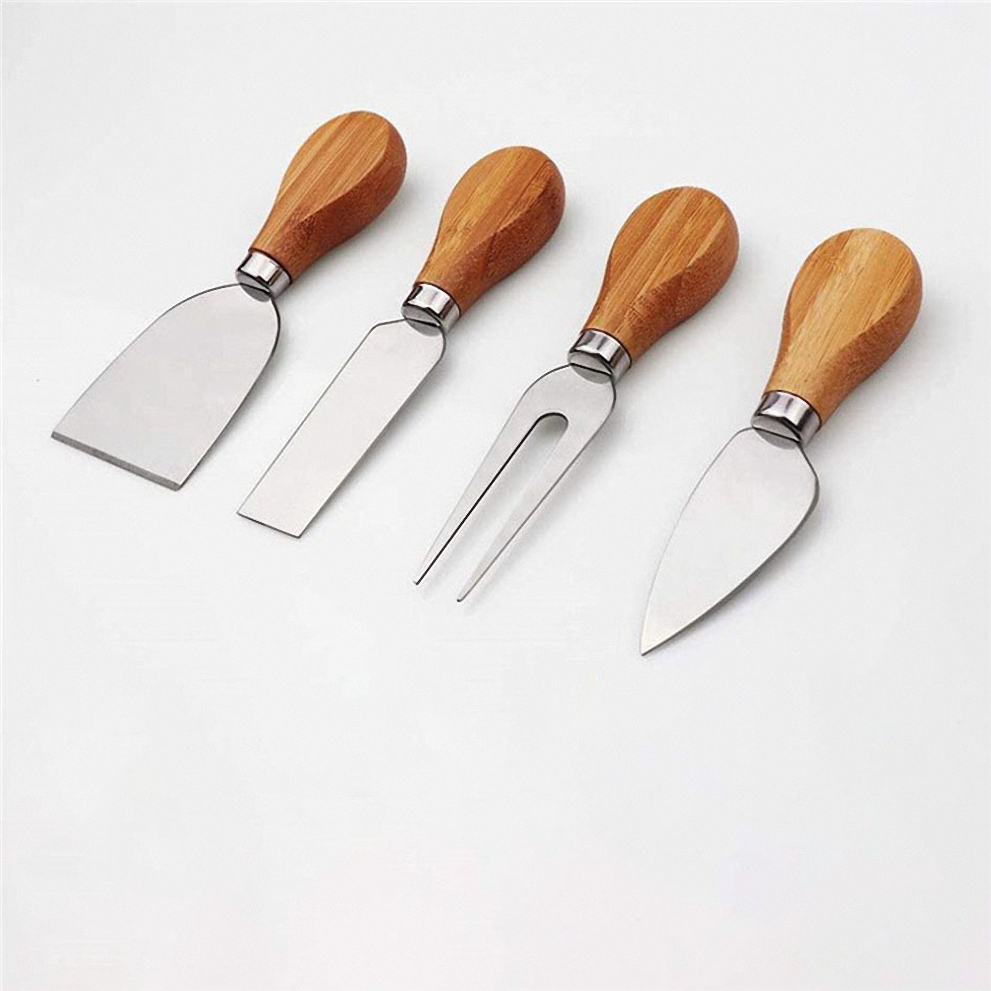 Bamboo Cheese Board and Knife Set 4