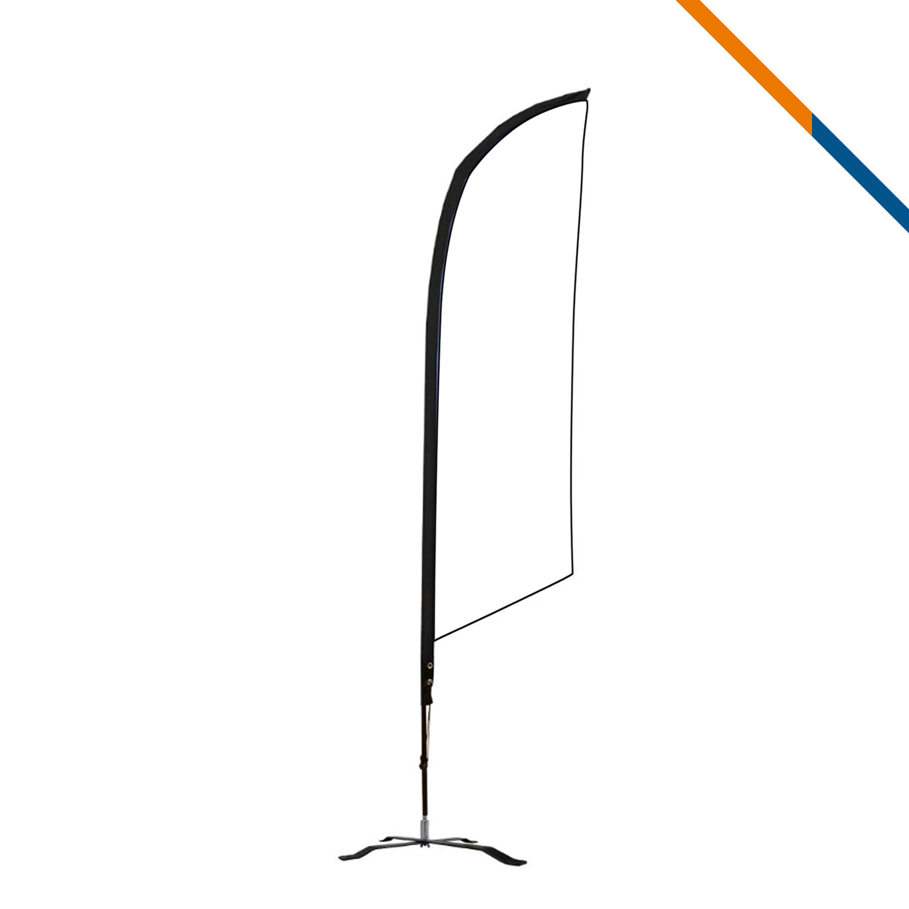 9' Marigold Single-Sided Angle Flag 2