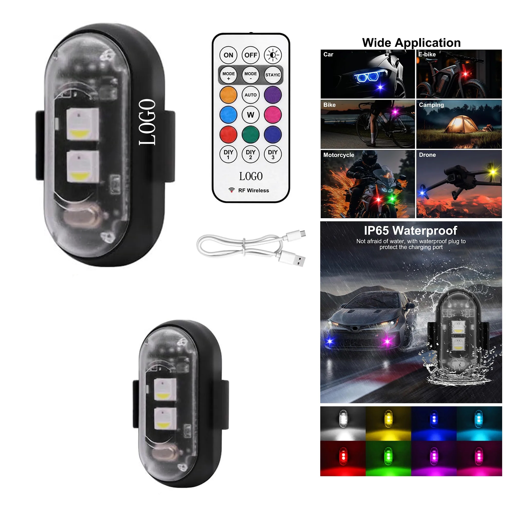 Wireless LED Strobe Light with Remote Control 1
