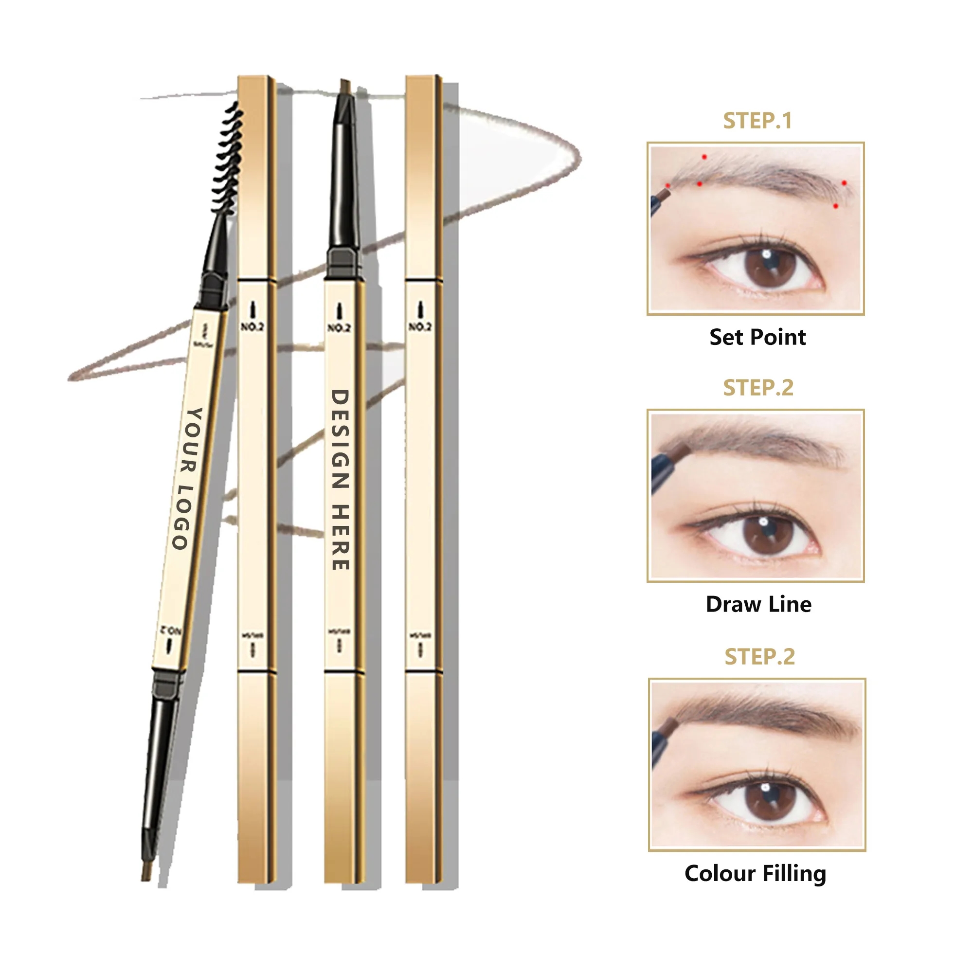 Waterproof And Sweat-Resistant Eyebrow Pencil
