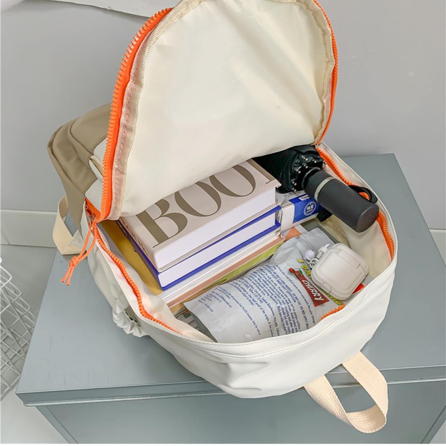 Large Capacity Nylon Fashion Backpack, custom backpack with logo imprint 5