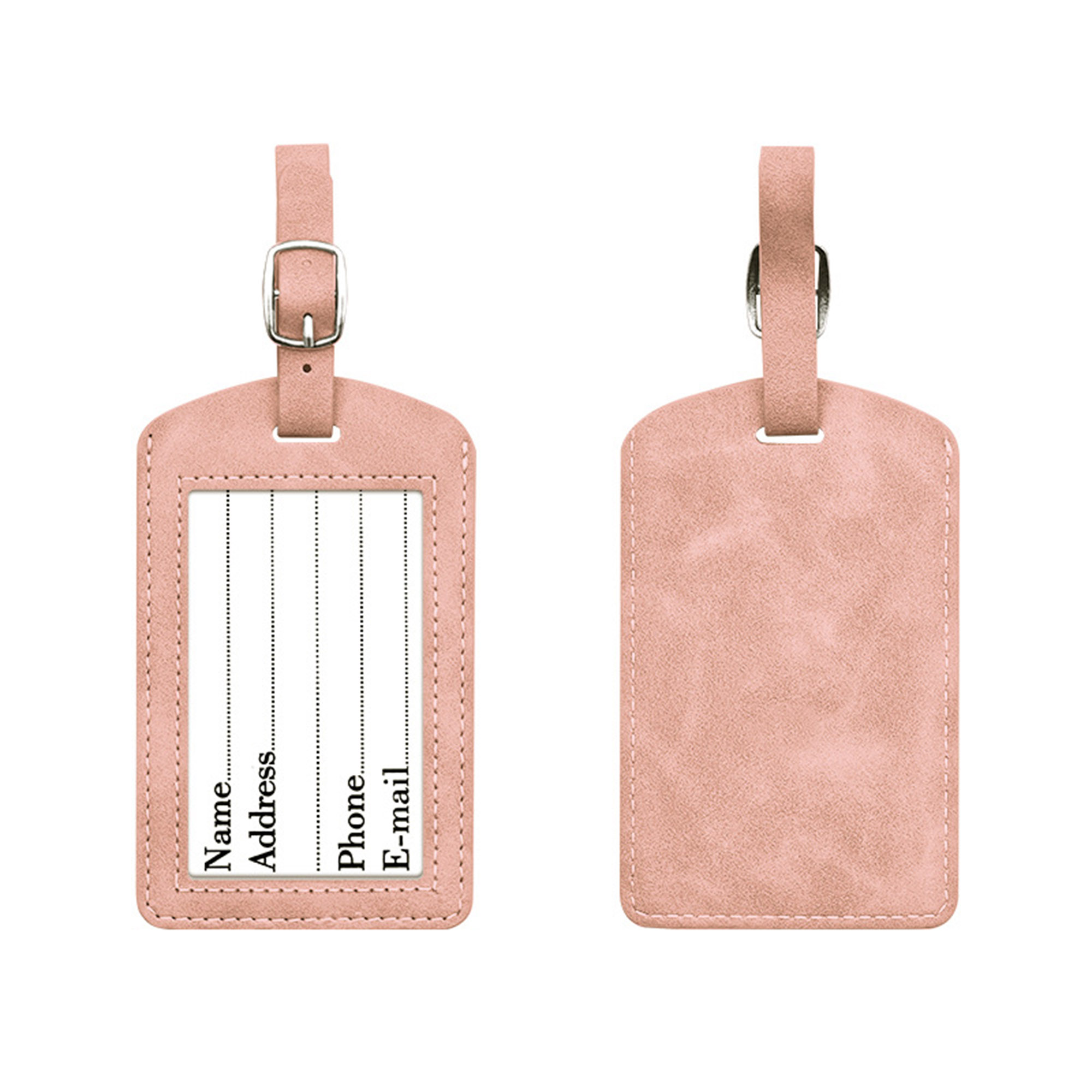 Debossed Premium Letherette Luggage Tag with Visable Window 2