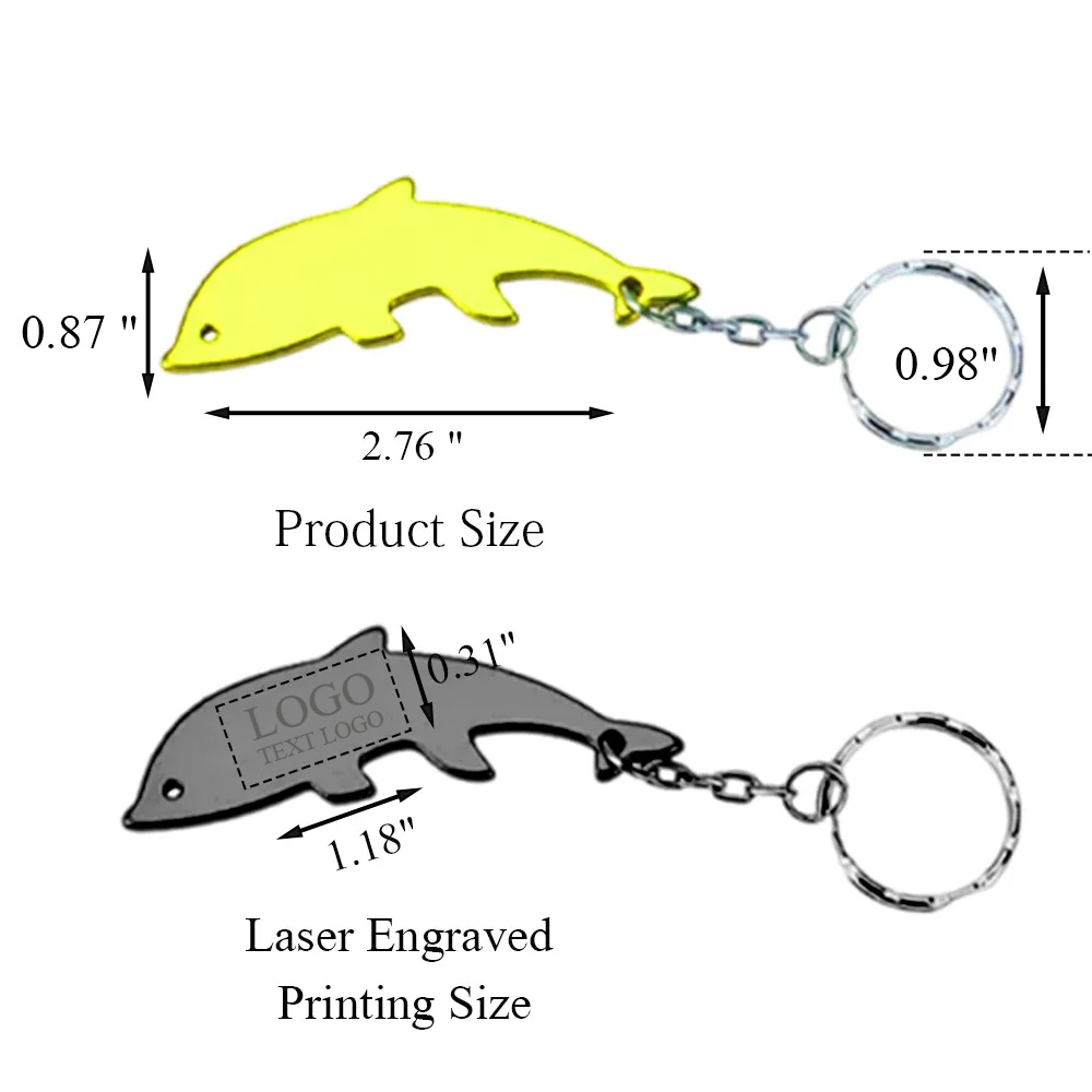 Aluminum Dolphin-Shaped Bottle Opener Key Holder 7