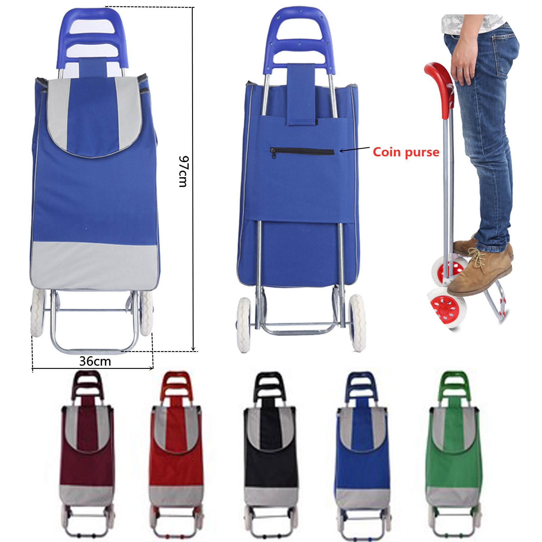 Multifunctional Foldable Shopping Cart 2