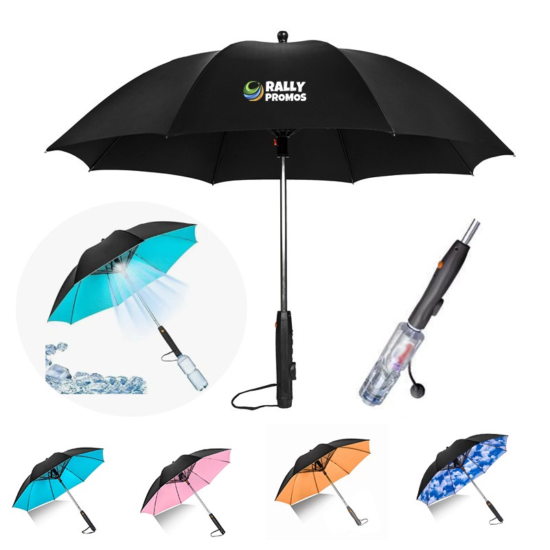 3" 1 Cooling USB Umbrella With Fan Misting 1