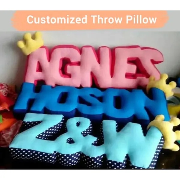 Fluffy Custom soft plush letter pillow 1