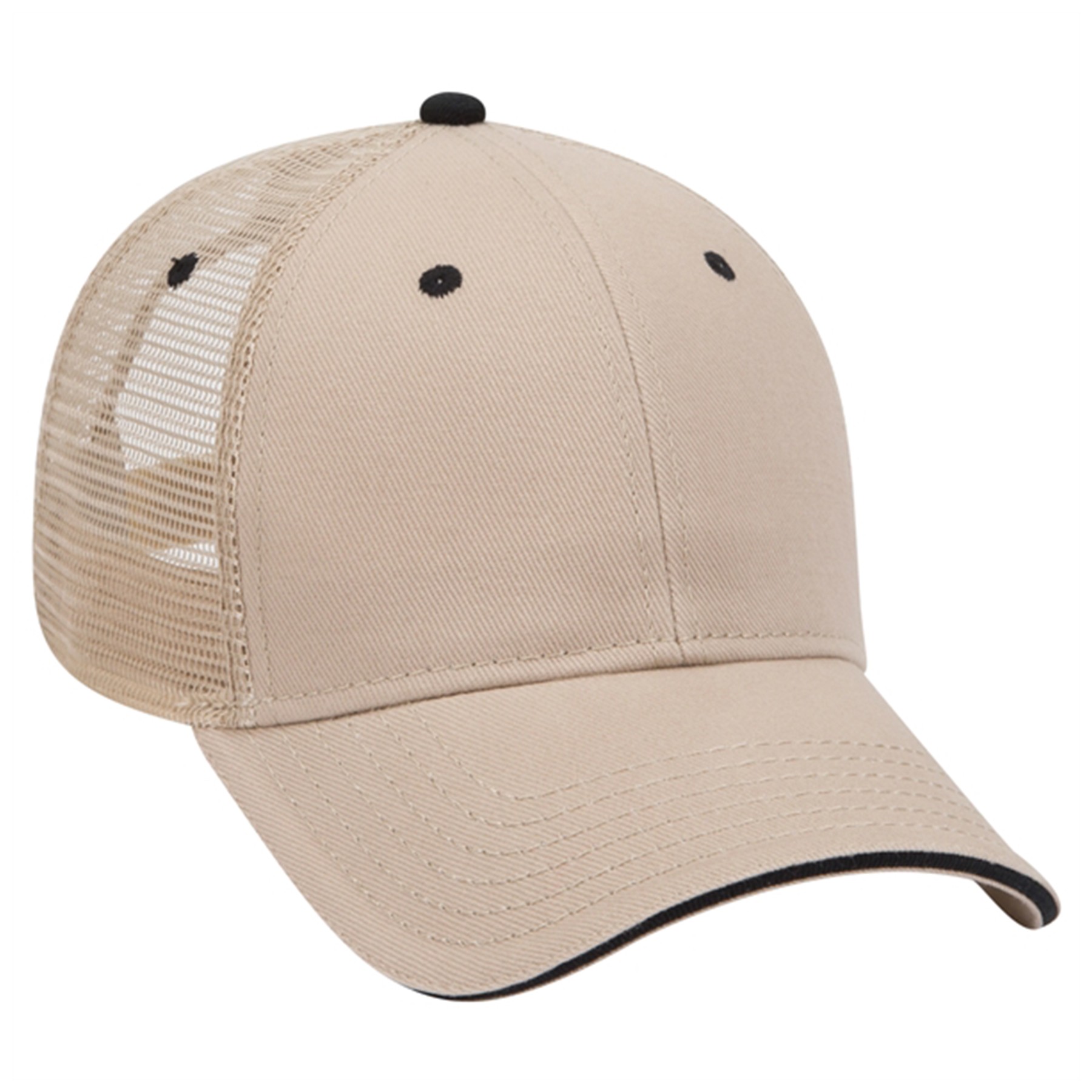 Denim Sandwich Visor 6 Panel Mesh Back Hat 12