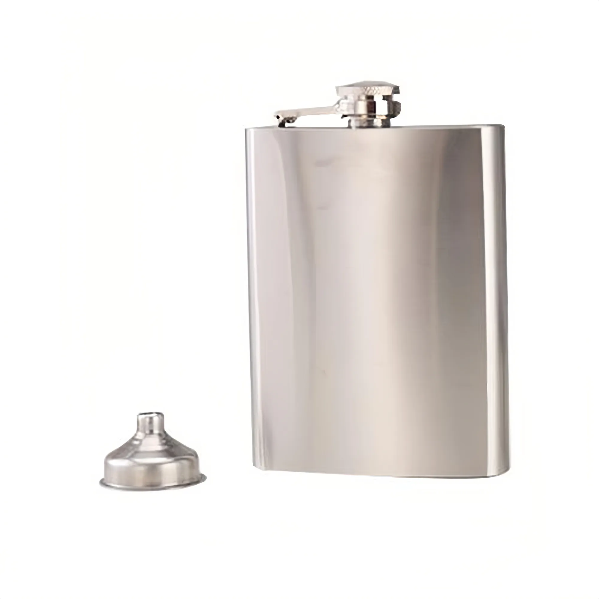 8 Oz. Stainless Steel Flask With Funnel, custom water bottle with logo imprint 1