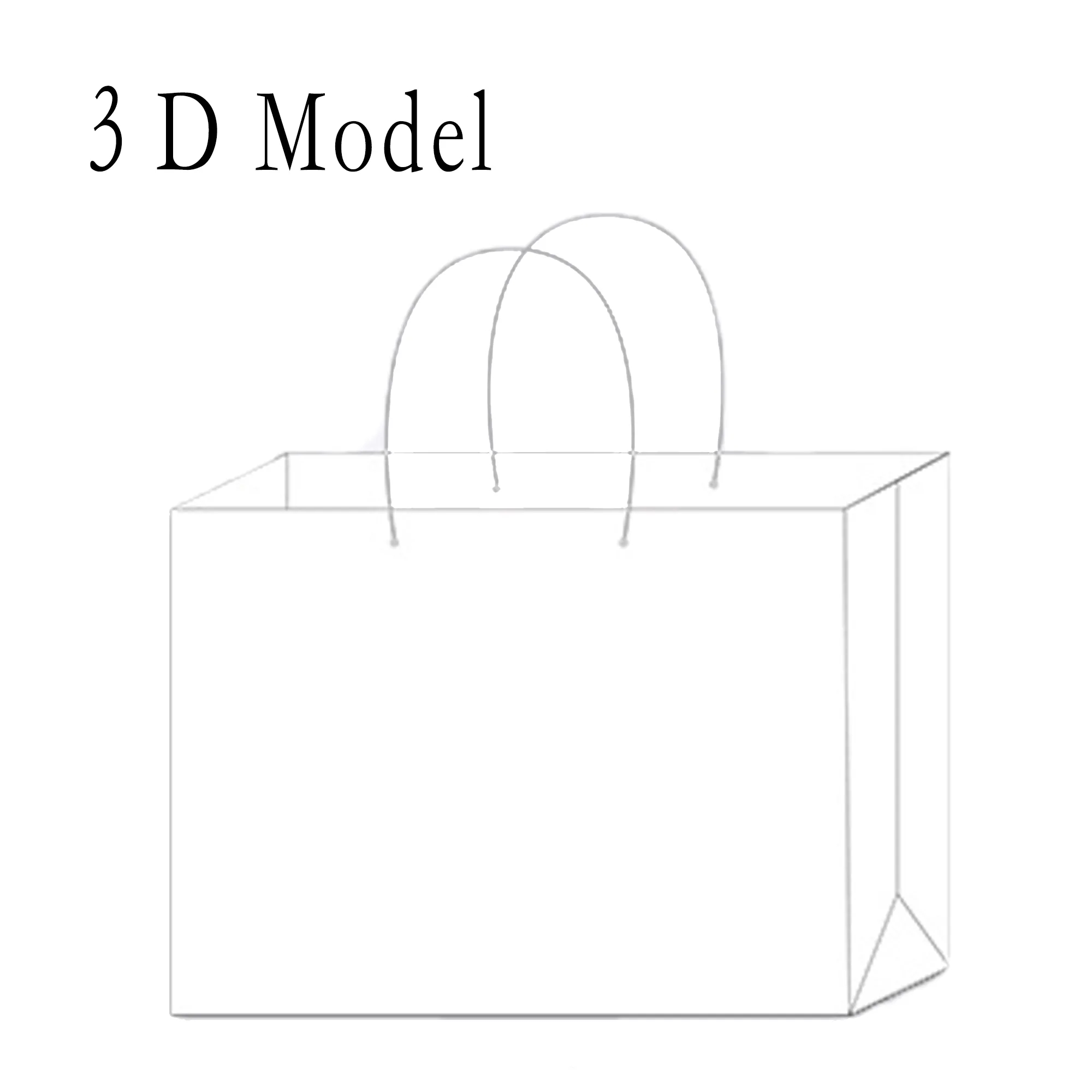 White Cardboard -Special Customized Paper Shopping Bag 2