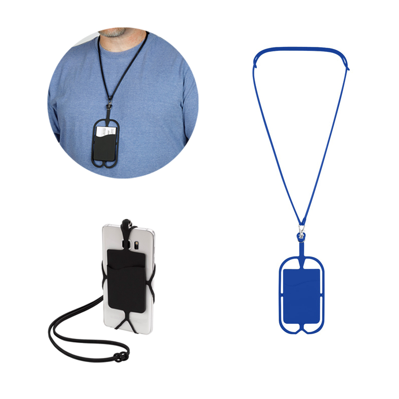 Silicone Lanyard Phone and Card Holder 2