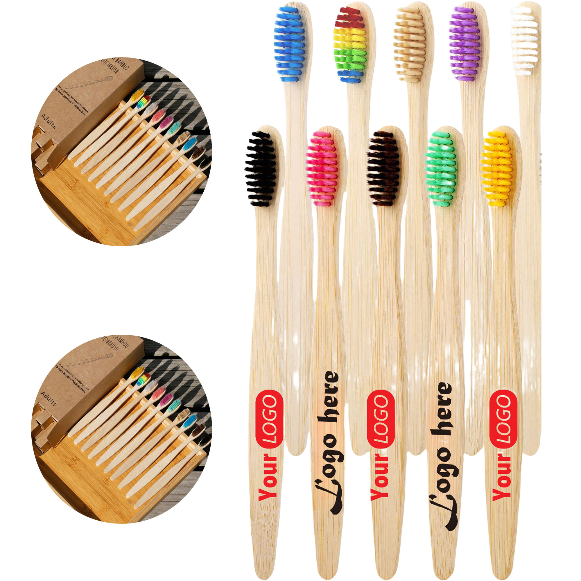 Biodegradable Ecofriendly Bamboo Toothbrush With Case MOQ20 1