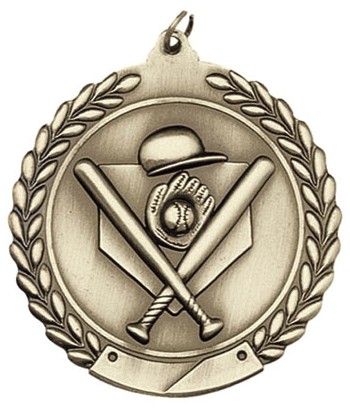 Baseball Die Cast Medal, 1 3/4" 2