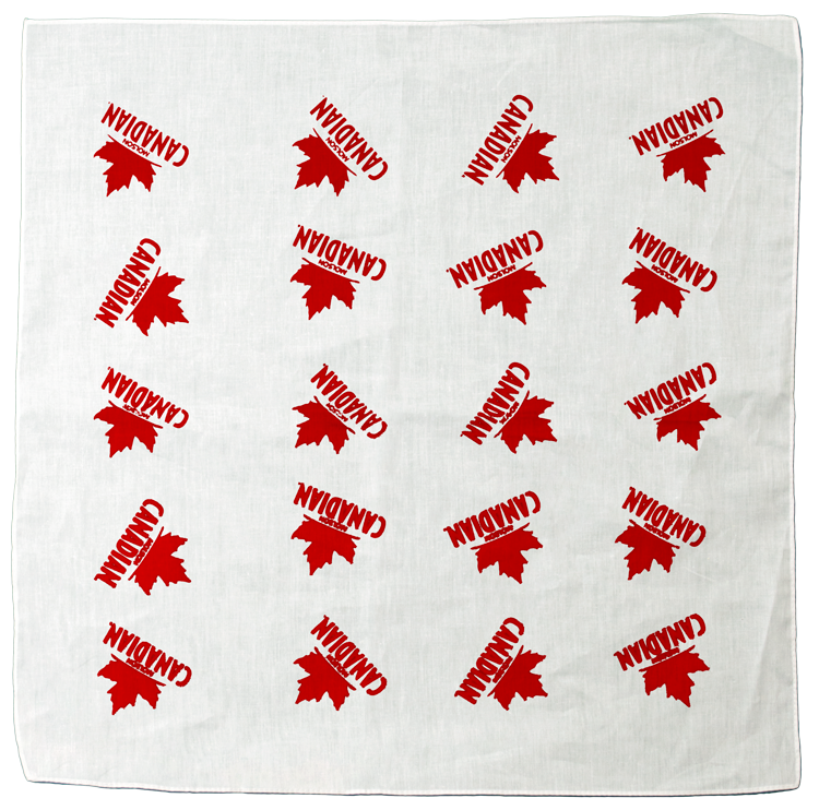 White Printed Standard Bandanna 1