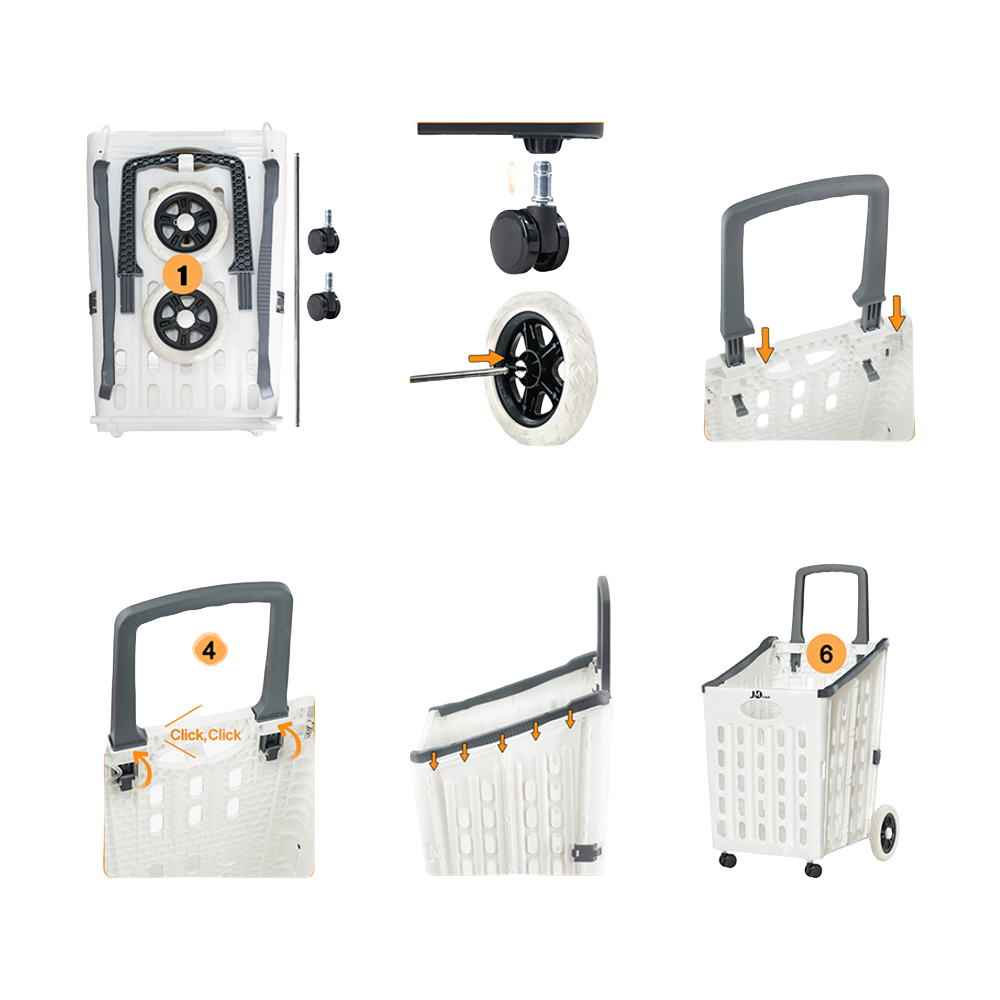 Hand Truck Foldable Trolley Portable Shopping Cart 2