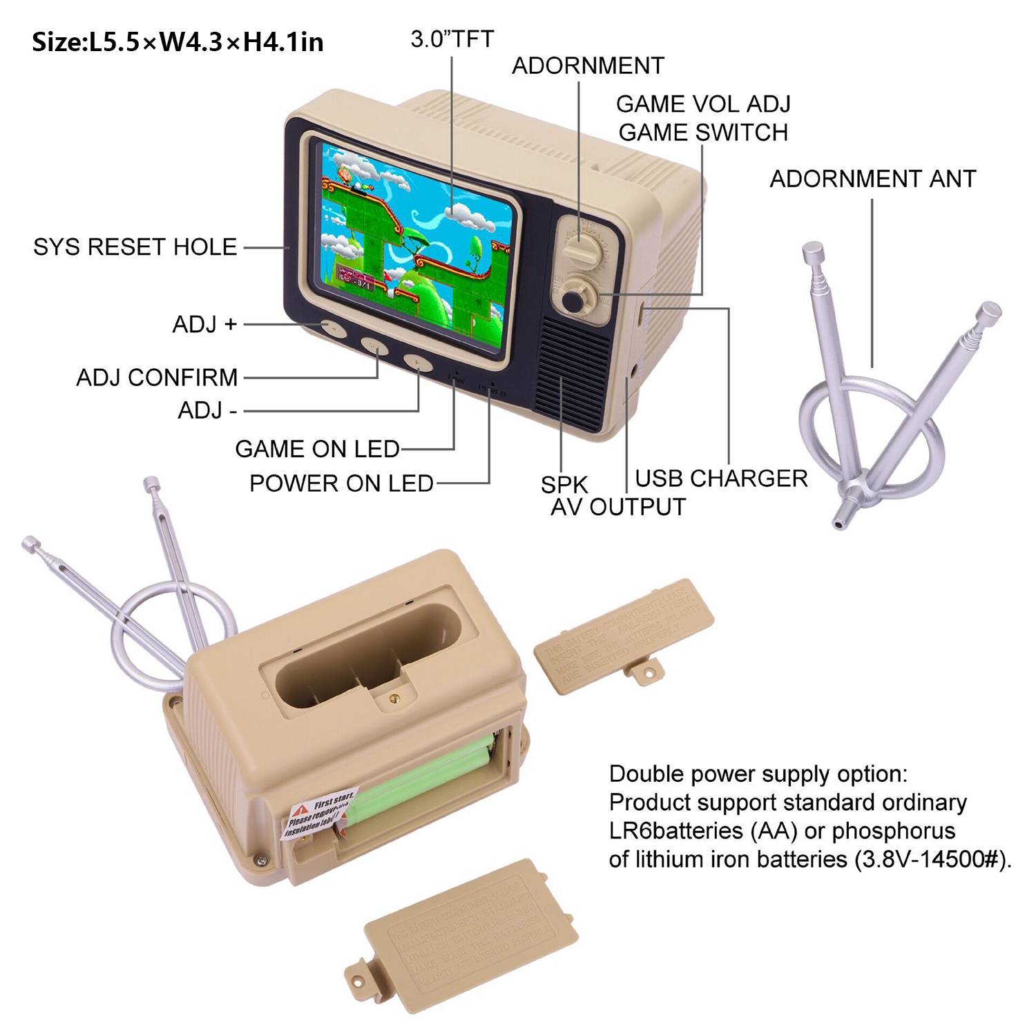 Mini Tv Video Games Console 2