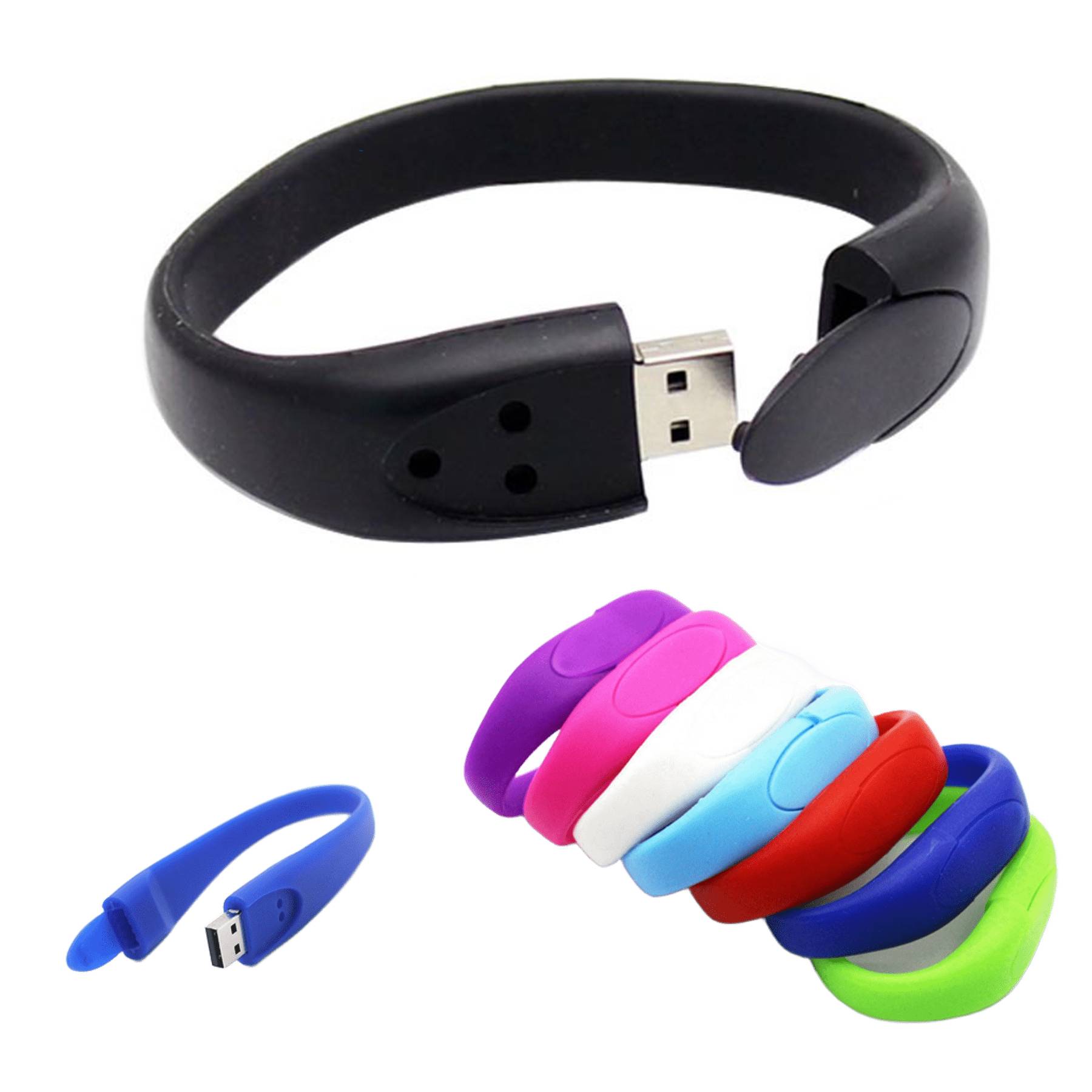 8GB Silicone USB 2.0 Wristband Flash Drive 1
