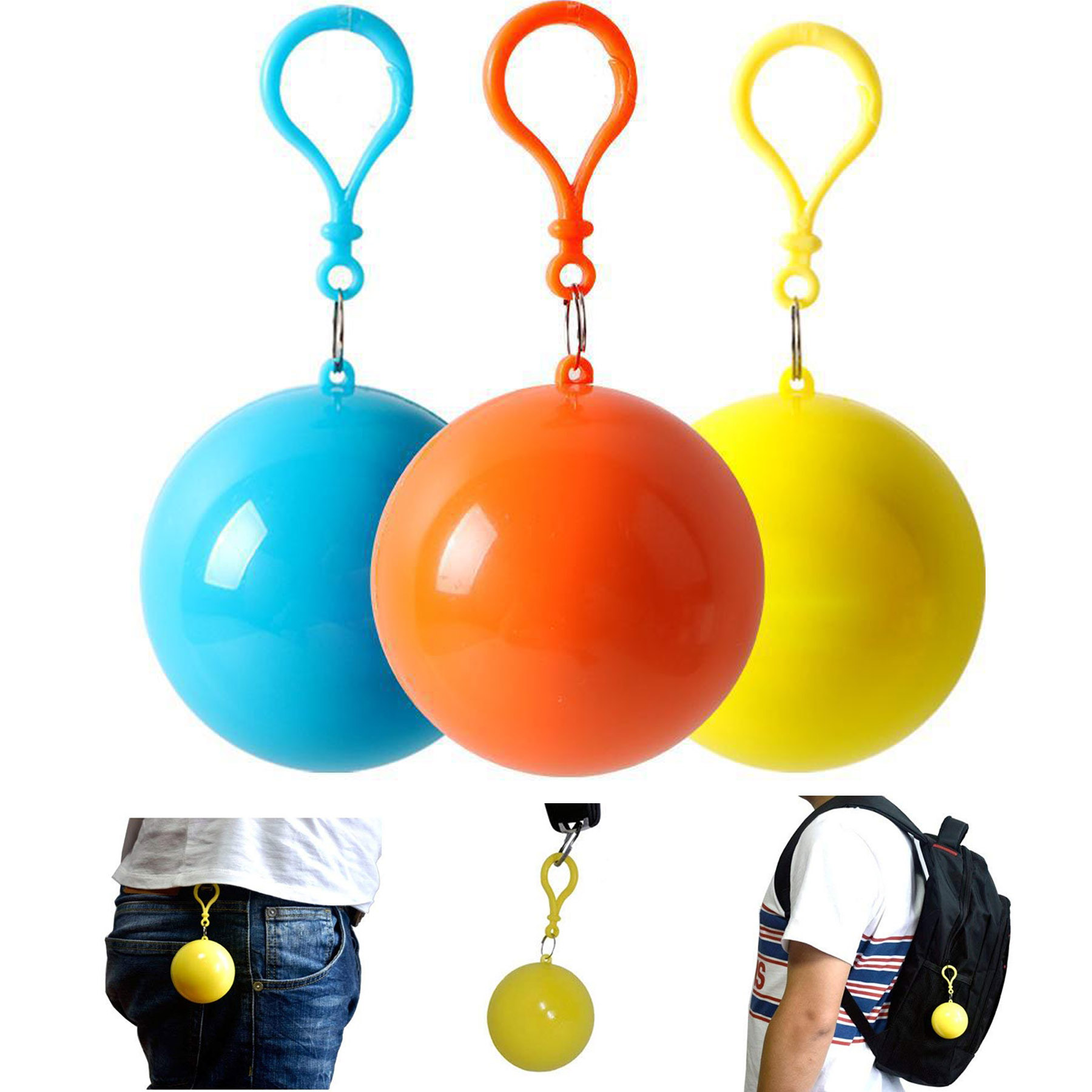 Rain Poncho Keychain Ball 2