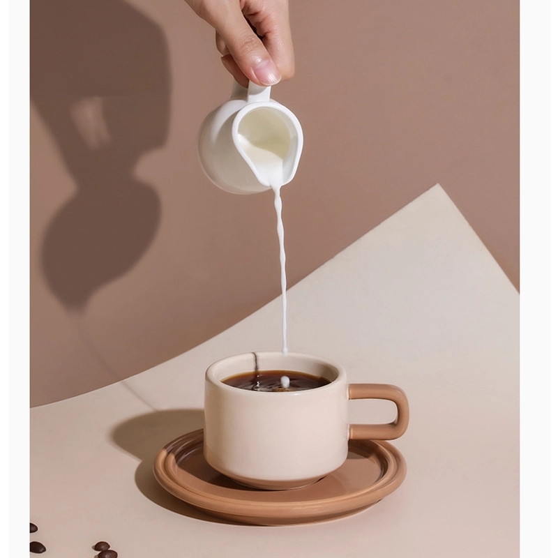 Custom 8.4 OZ. Ceramic Tea Cup Coffee Mug with Saucer Set 10