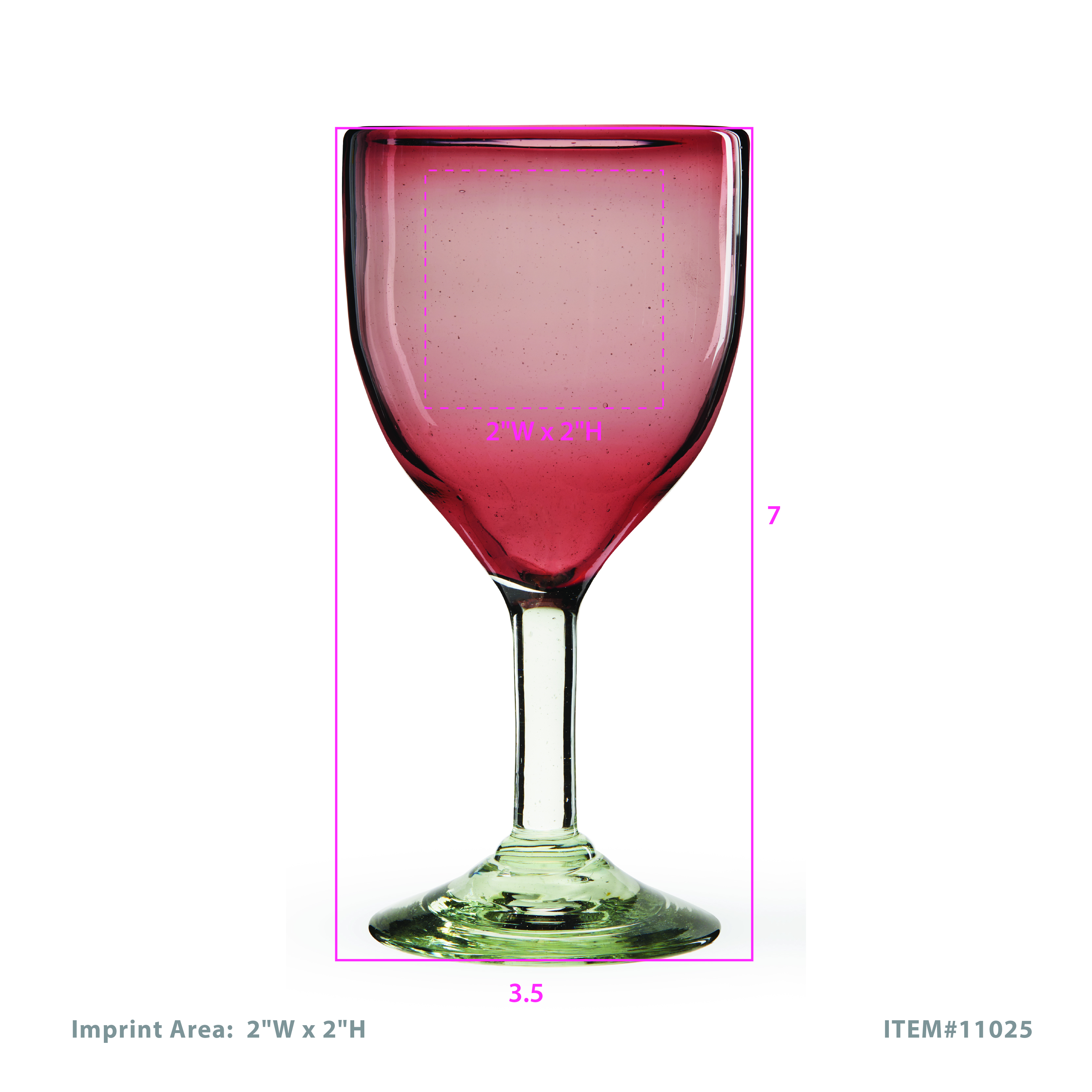 Twine Living® Rosado Stemmed Wine Glass, set of 2 4
