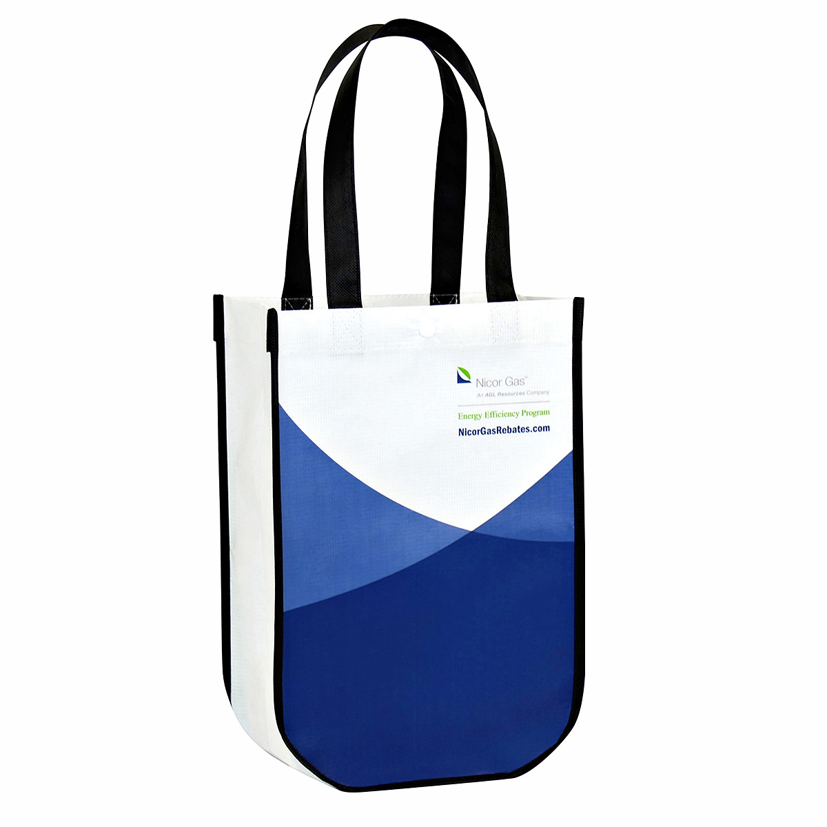 Custom 150g Laminated RPET Round Cornered Gift Bag 9"x13.5"x5.75" 1