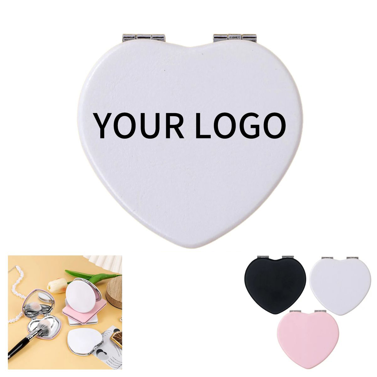 Portable Heart Mirror for Daily Makeup 3