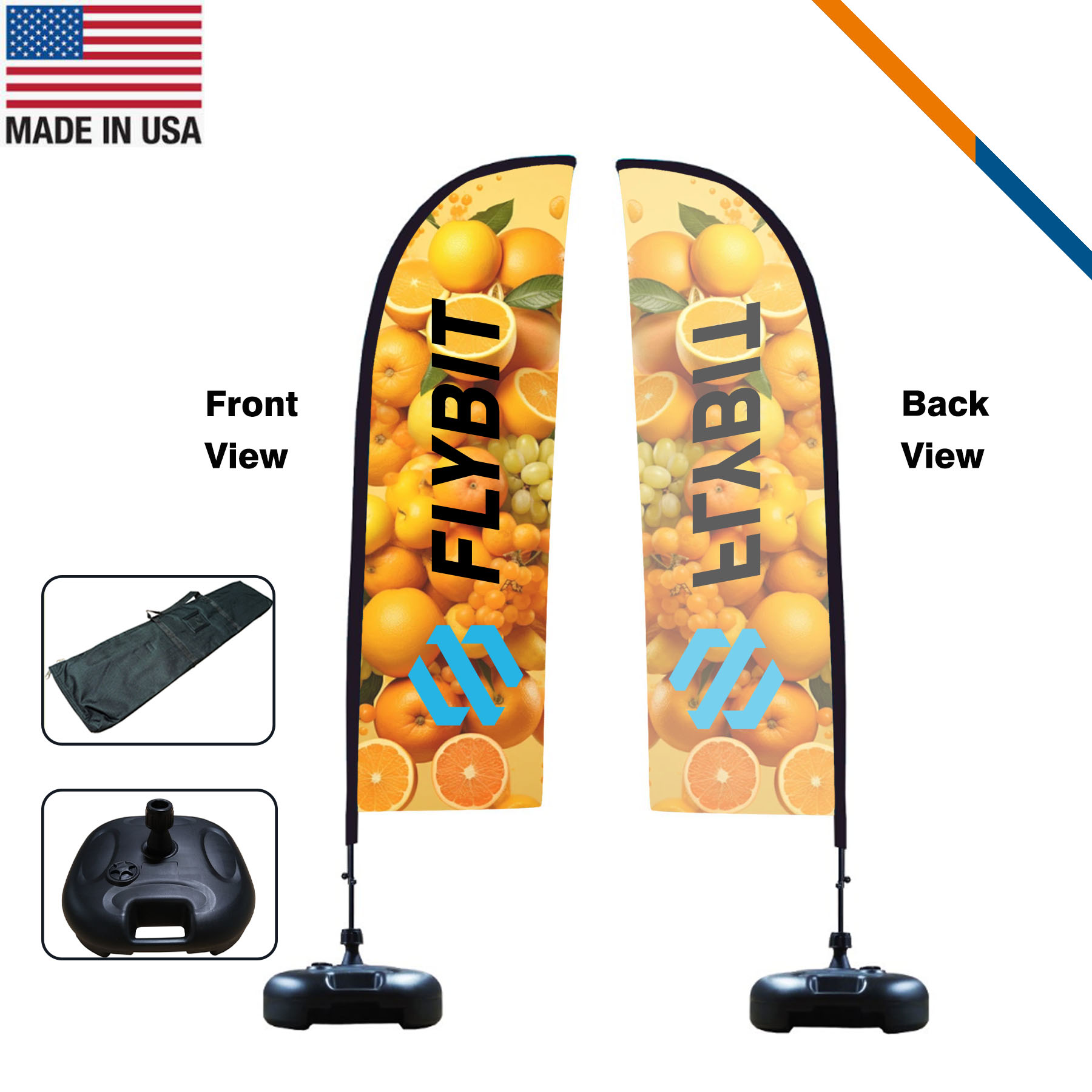 9' Pamila Single-Sided Straight Flag 3