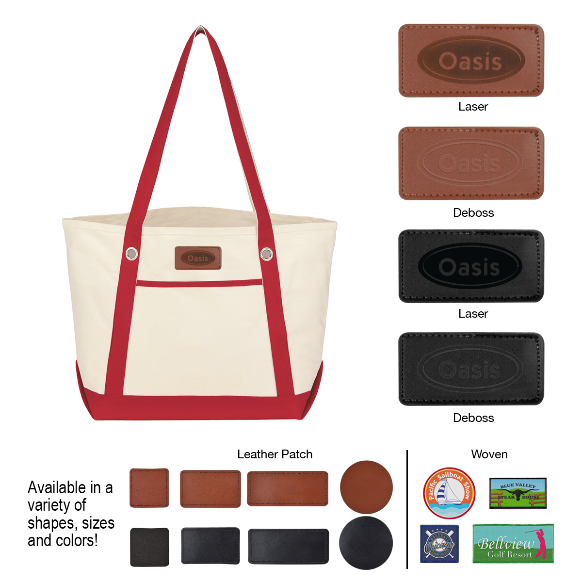 Medium Cotton Canvas Sailing Tote Bag 21