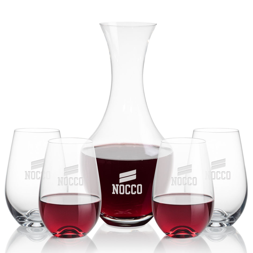 Oldham Carafe & Boston Stemless Wine 3