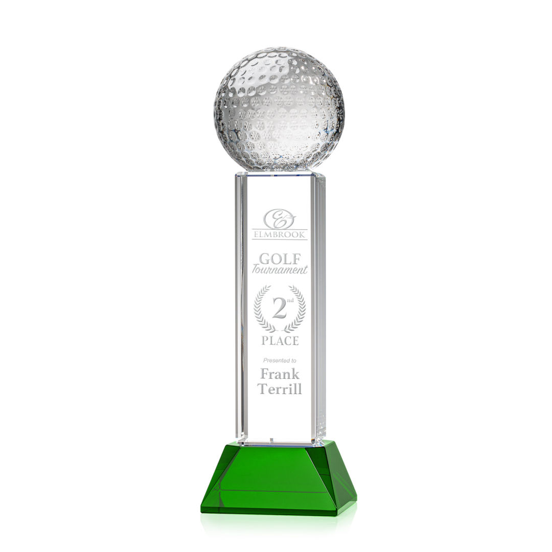 Golf Ball Award on Stowe Base - Green 6
