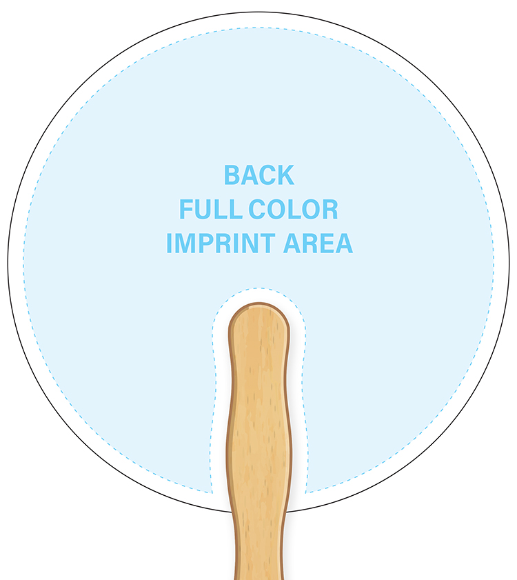 HAND FANS - Full Color, Round Shaped Hand Fan 4