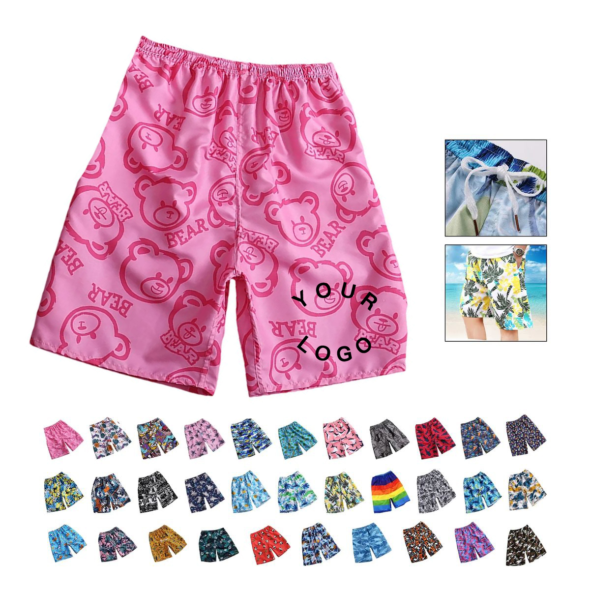 Durable Polyester Beach Shorts with Moisture Control 35
