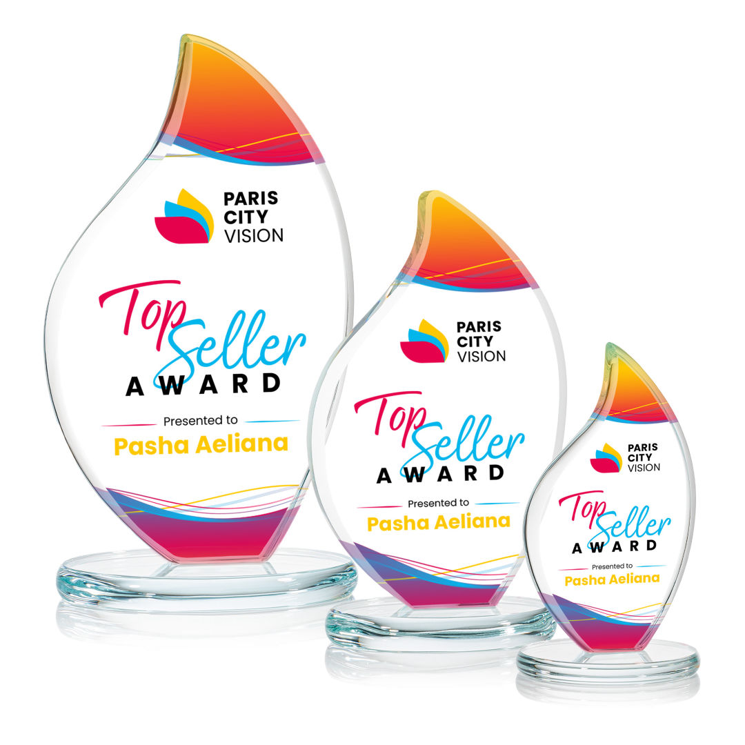 Odessy Flame VividPrint™ Award - Clear 3