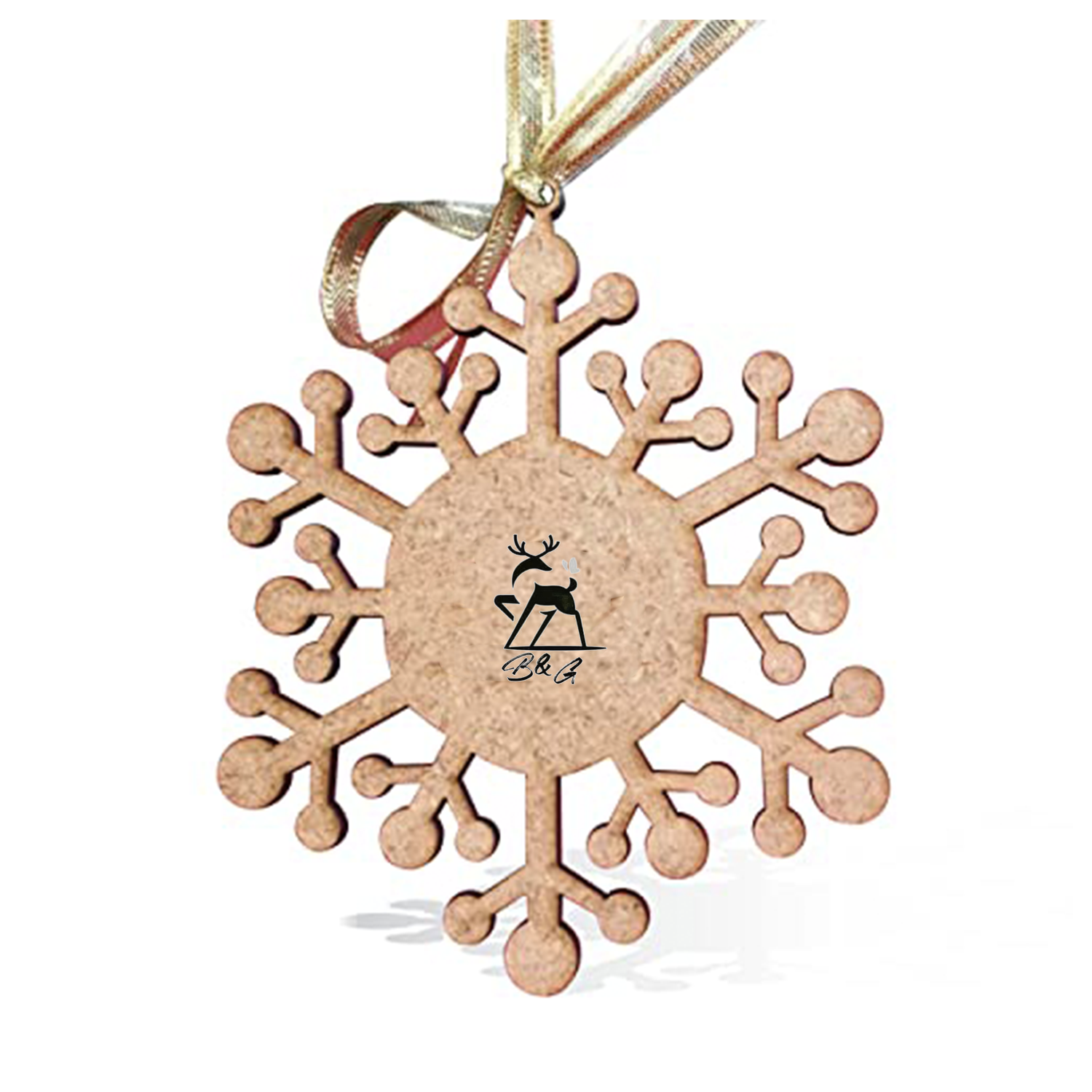 2.75" - Solid Hardwood Laser Engraved Ornaments 1