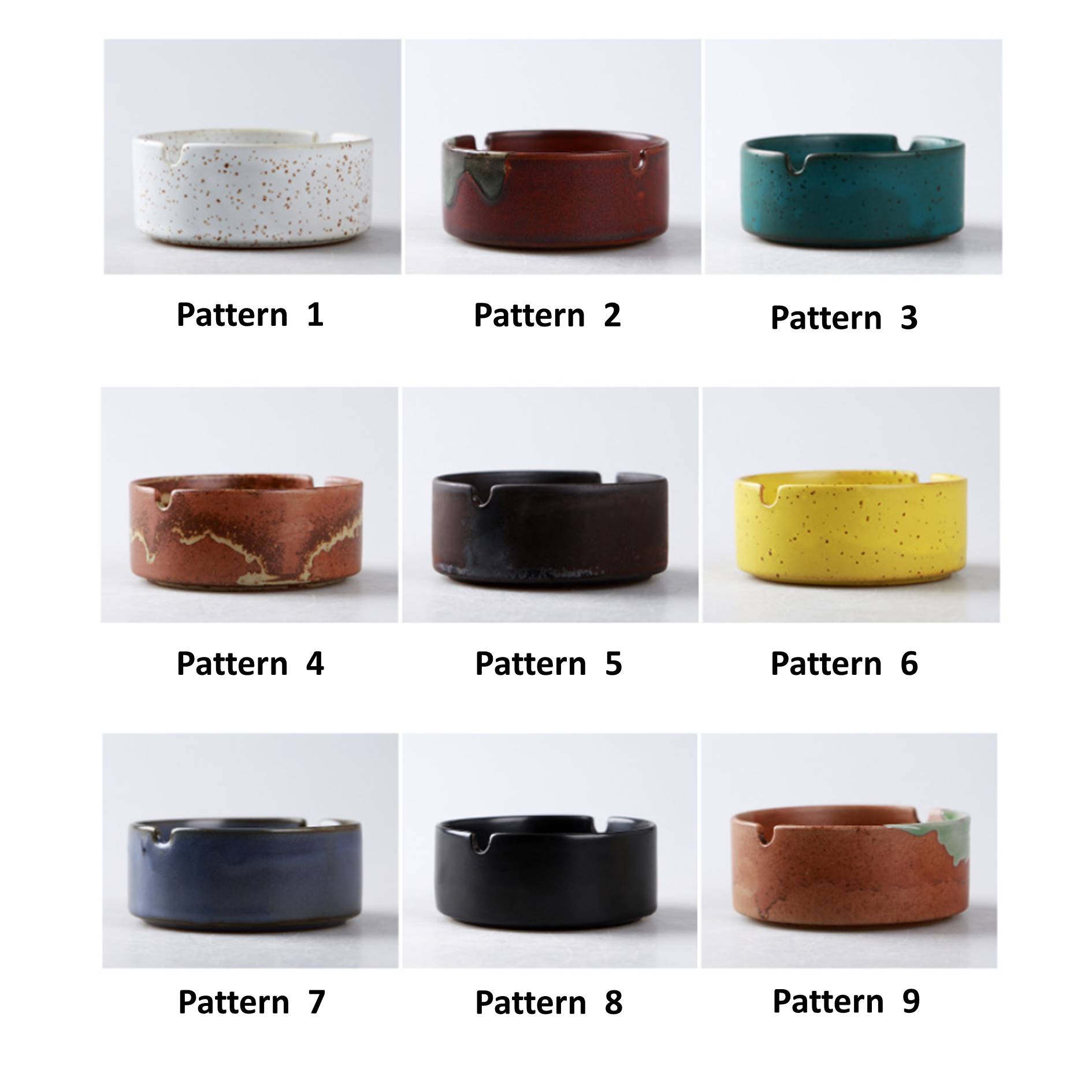 Creative Ceramic Windproof Round Ashtray 4