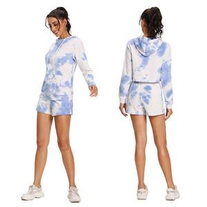 100% Cotton Women'S Two Pieces Shorts Crop Tops 2