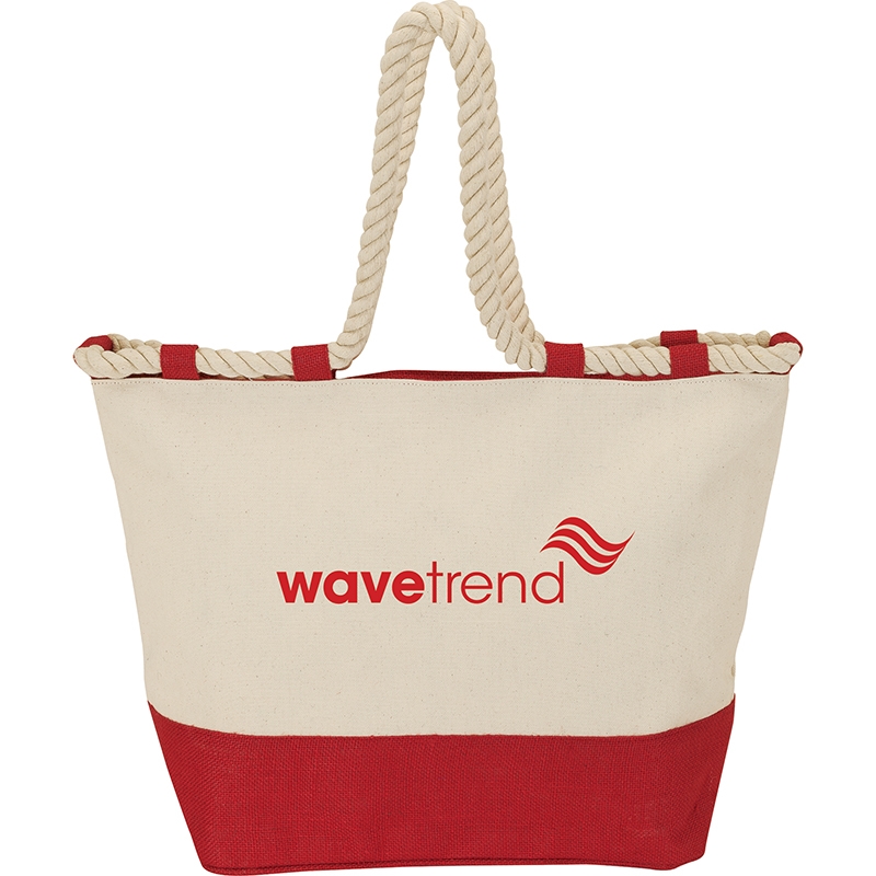 Barcelona Canvas & Jute Tote 13