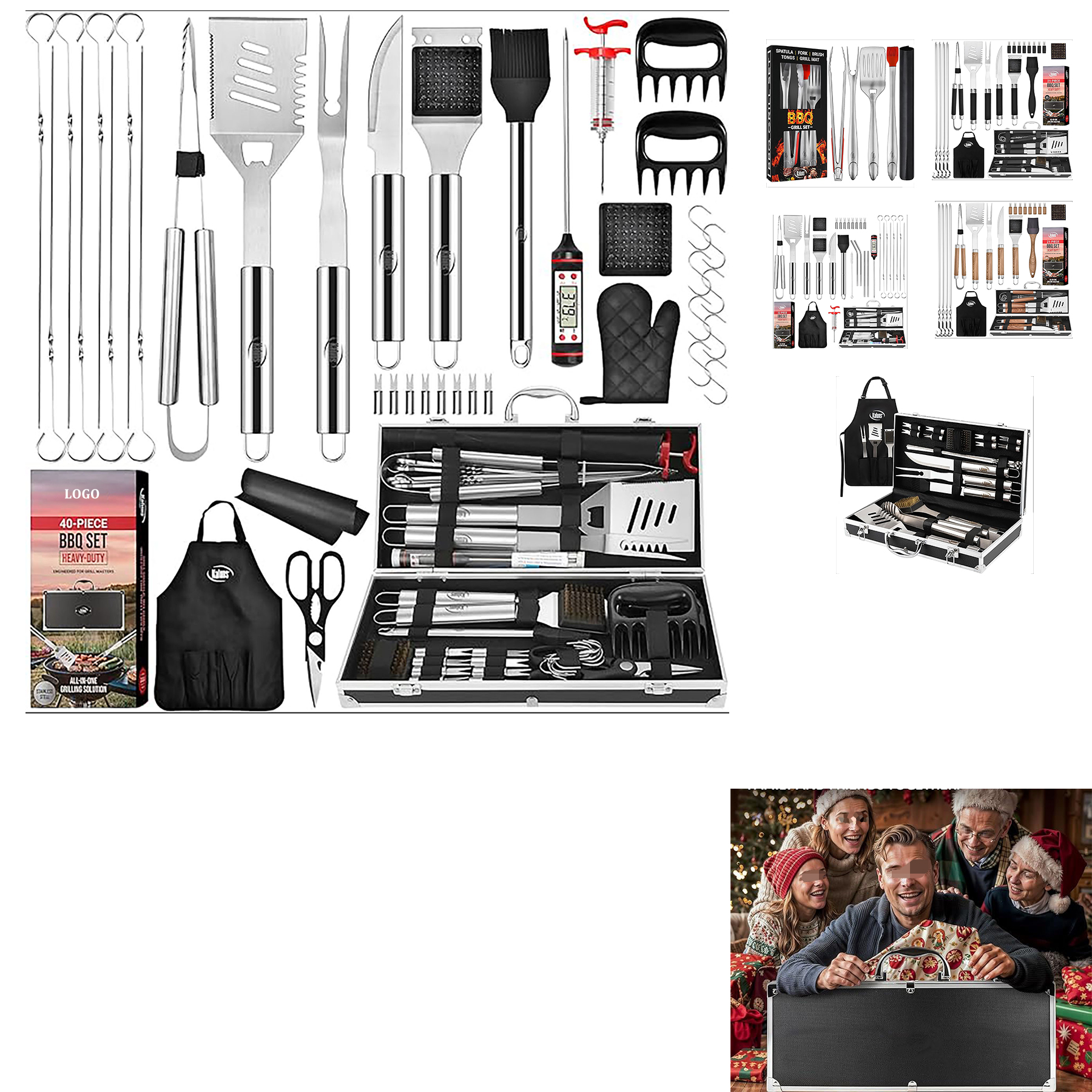 Stainless Steel BBQ Grill Set 2