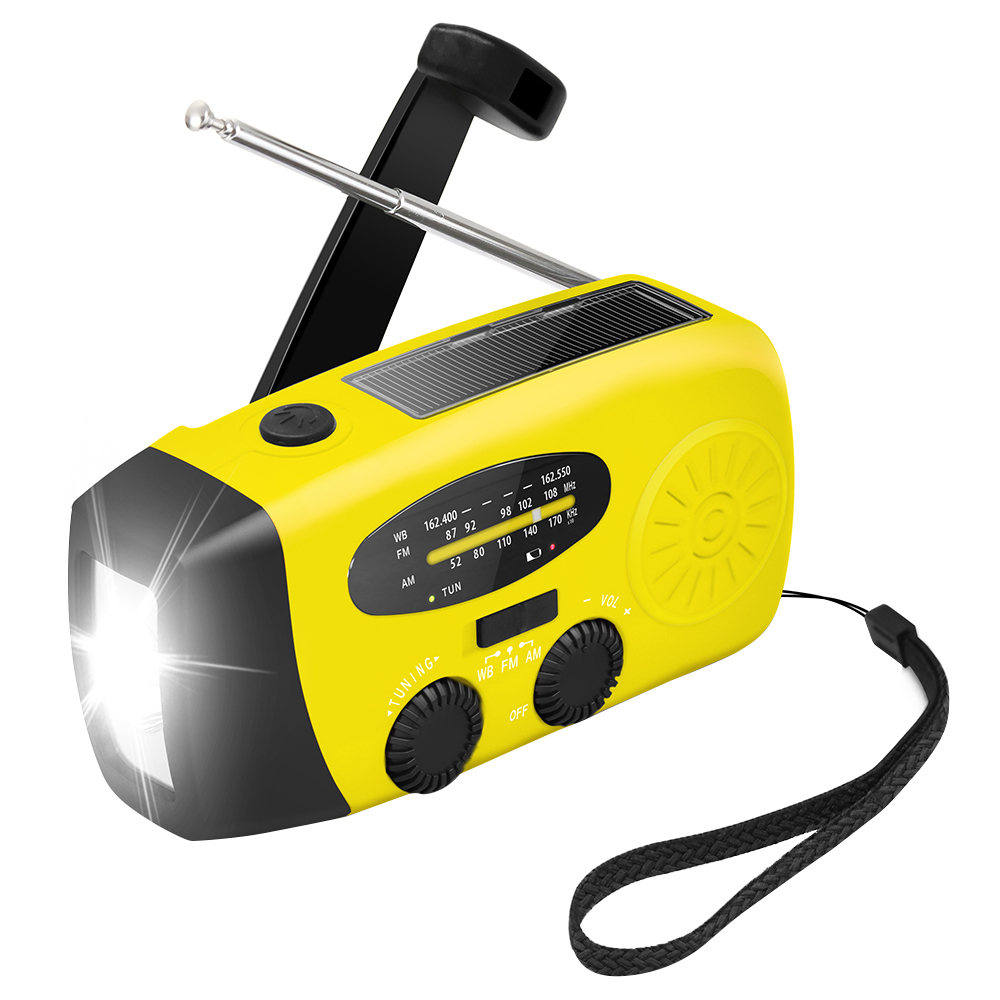 ResQ Emergency Radio – AM/FM/NOAA with LED Flashlight, 1000mAh Power Bank, Solar & Hand Crank 9