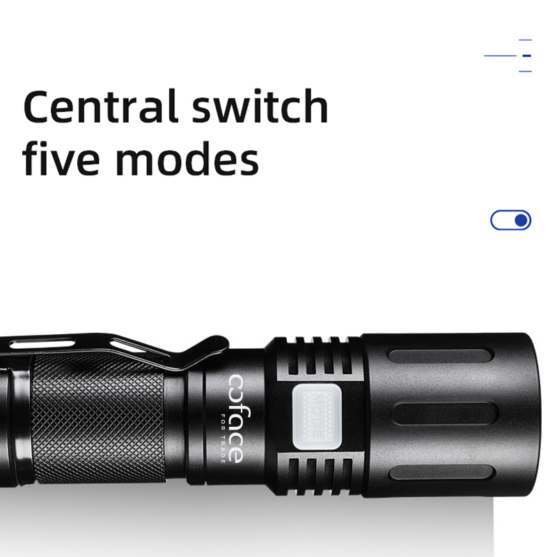 3000 Lumens Zoomable LED Flashlight Extremely Bright USB-C Powered Rechargeable 3700mAh With Power B 2