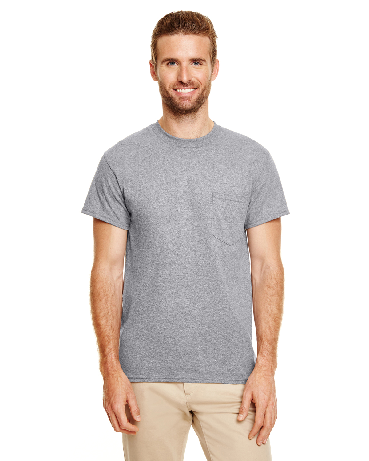 Color Medium Weight Poly-Cotton Pocket Tee 7