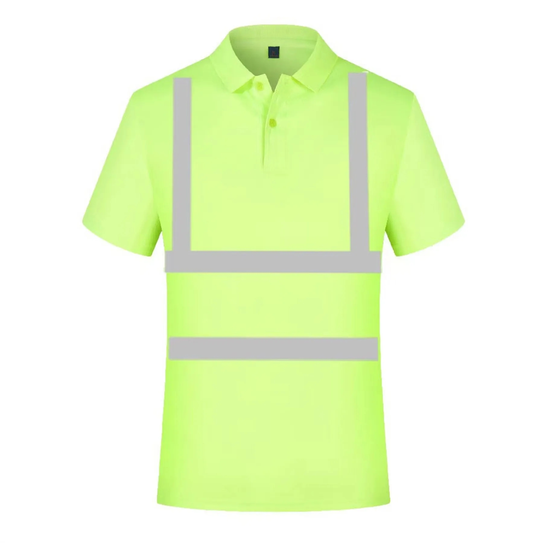 High Visibility Reflective Construction Safety Polo T Shirt 2