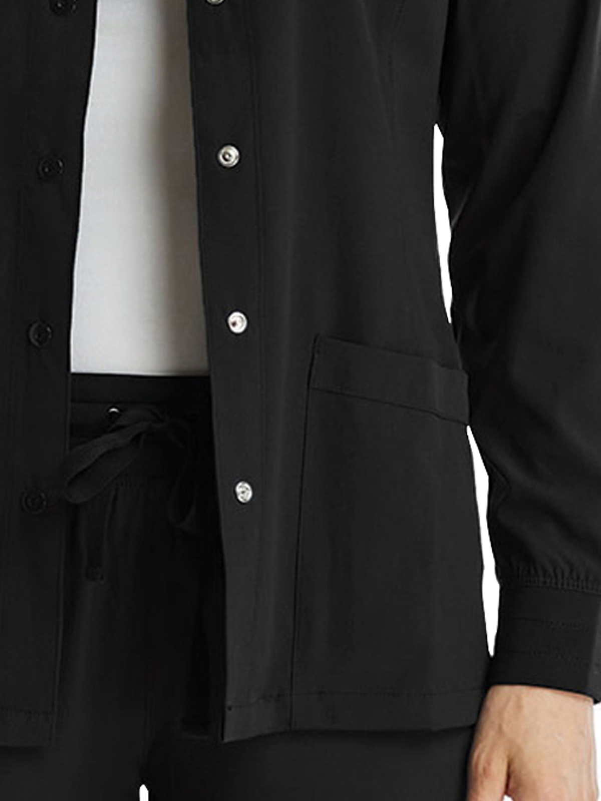 ScrubJoy Originals - Women's Round-Neck Snap Button Jacket 5